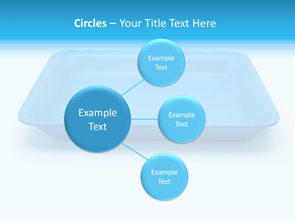 Single Object Wrapping Blue PowerPoint Template