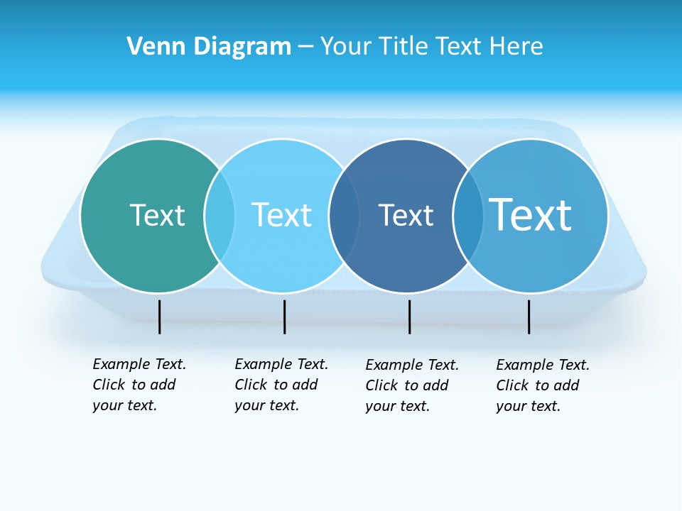 Single Object Wrapping Blue PowerPoint Template