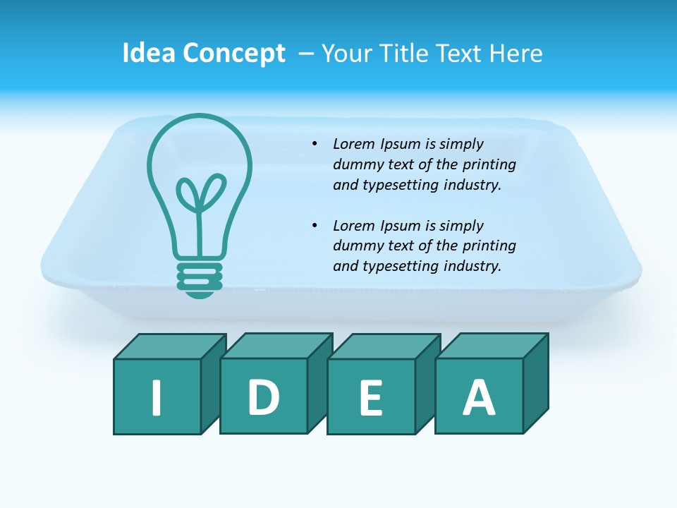 Single Object Wrapping Blue PowerPoint Template