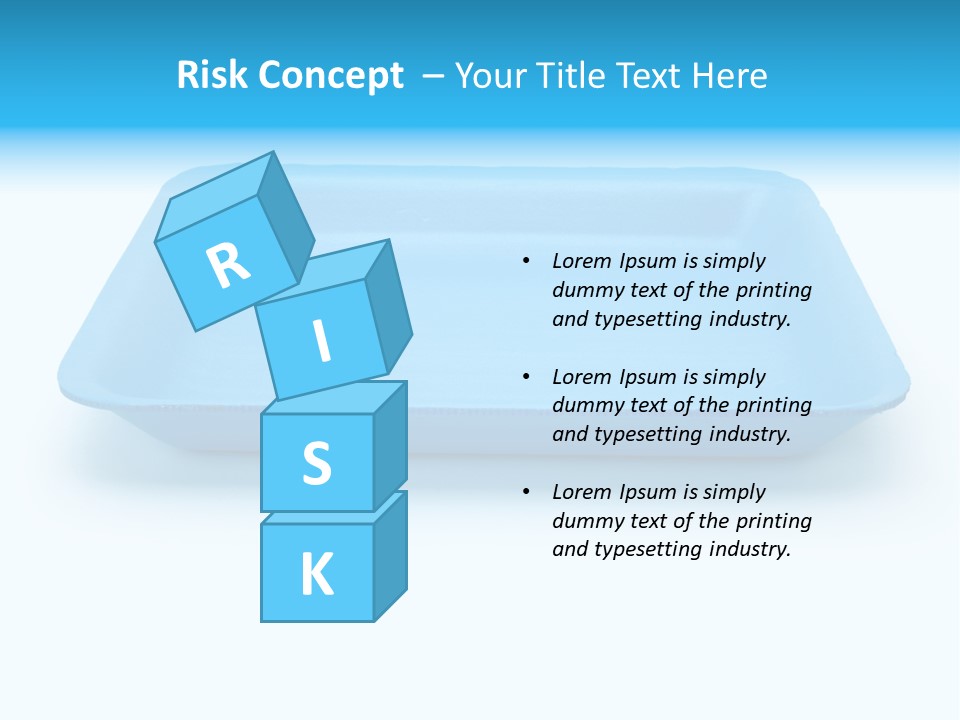 Single Object Wrapping Blue PowerPoint Template