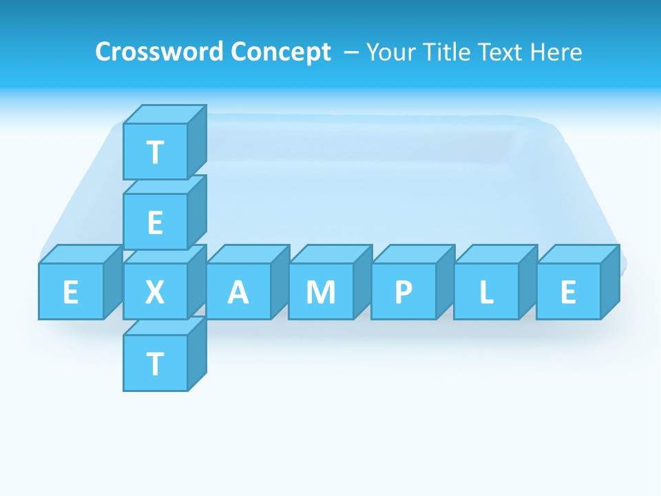 Single Object Wrapping Blue PowerPoint Template