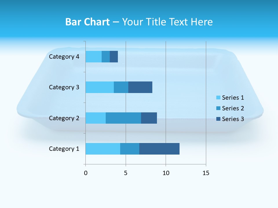 Single Object Wrapping Blue PowerPoint Template
