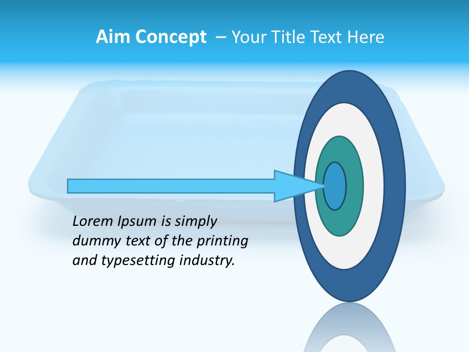 Single Object Wrapping Blue PowerPoint Template