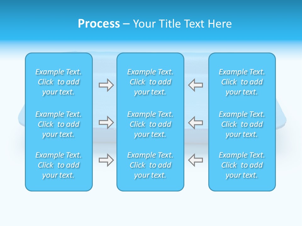 Single Object Wrapping Blue PowerPoint Template