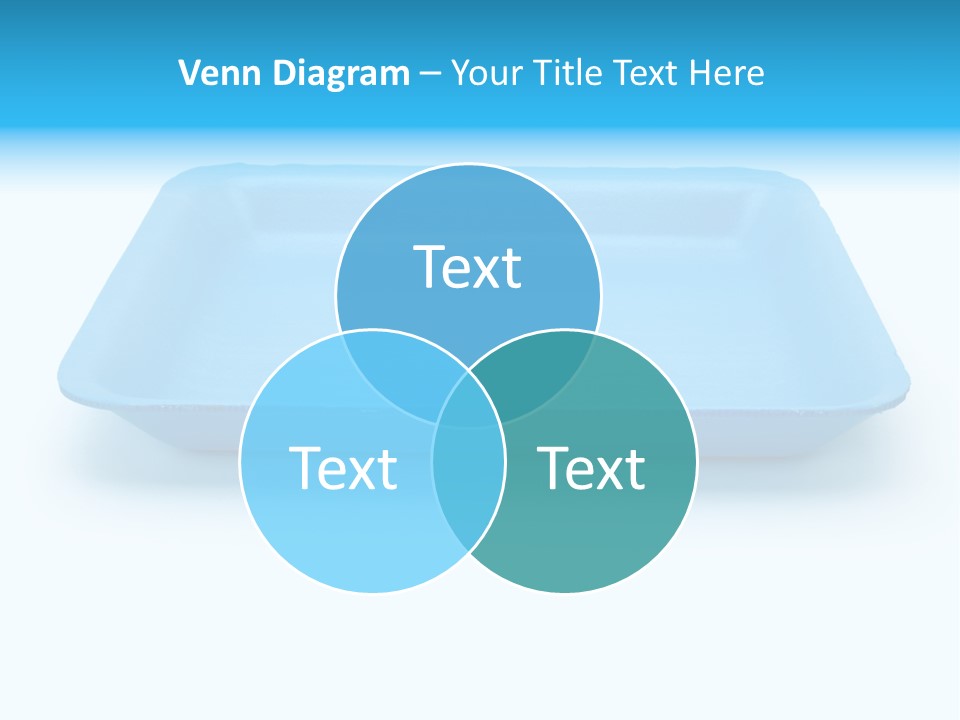 Single Object Wrapping Blue PowerPoint Template