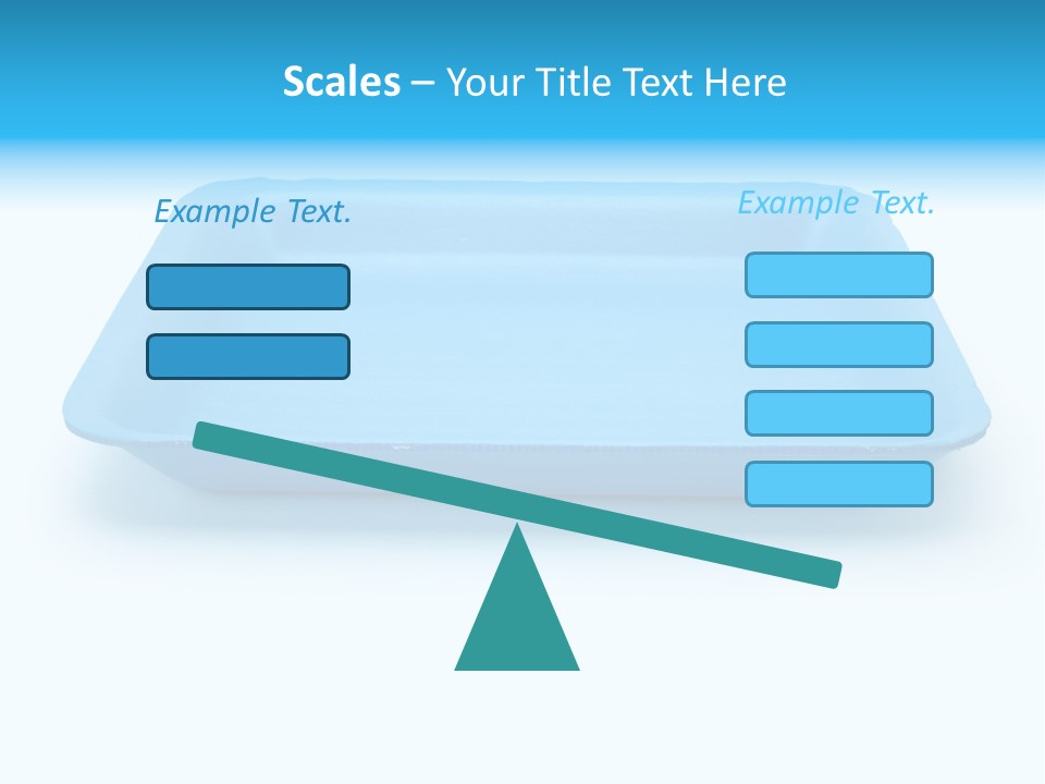 Single Object Wrapping Blue PowerPoint Template