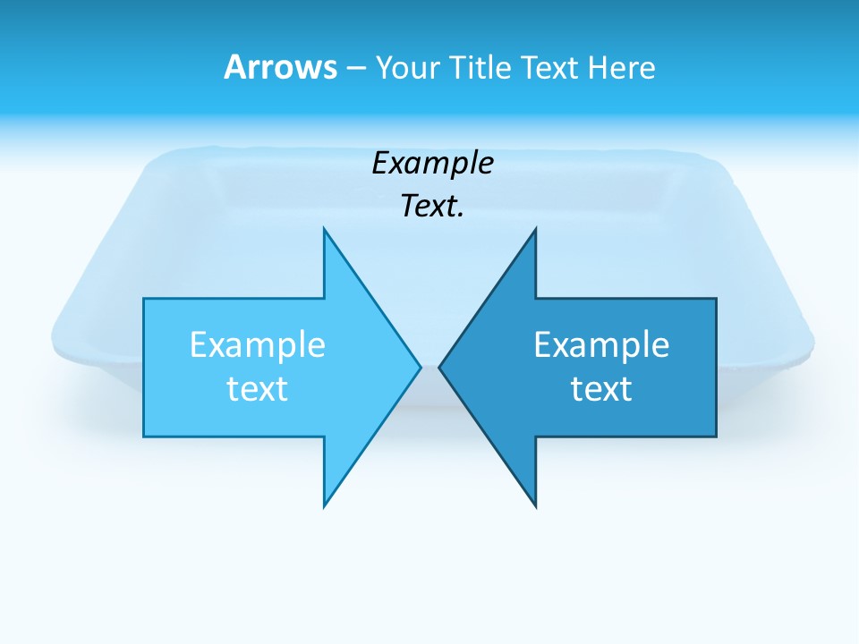 Single Object Wrapping Blue PowerPoint Template