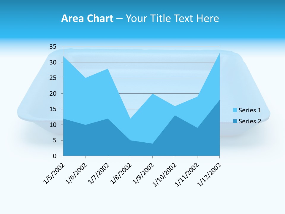 Single Object Wrapping Blue PowerPoint Template