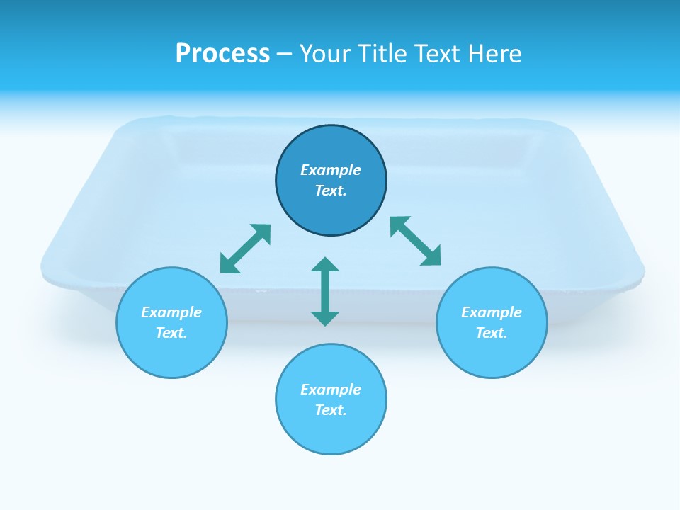Single Object Wrapping Blue PowerPoint Template