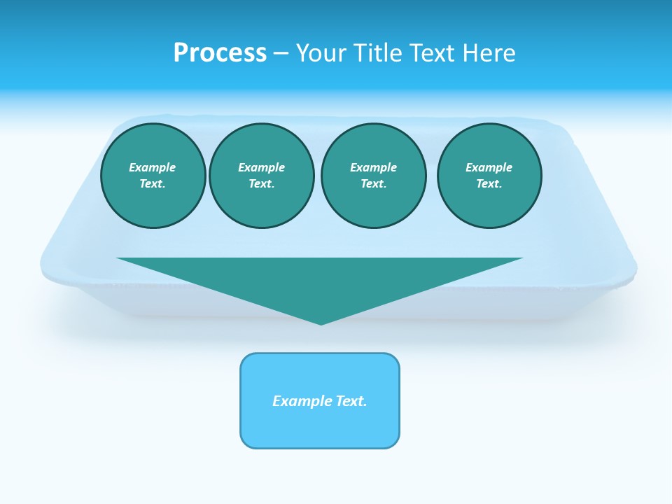 Single Object Wrapping Blue PowerPoint Template