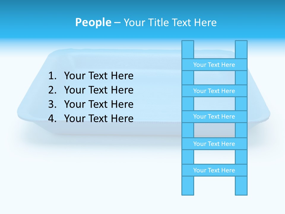Single Object Wrapping Blue PowerPoint Template