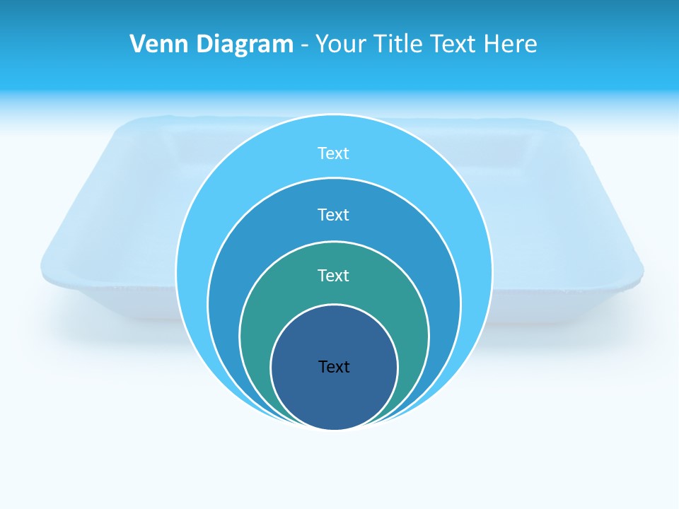 Single Object Wrapping Blue PowerPoint Template