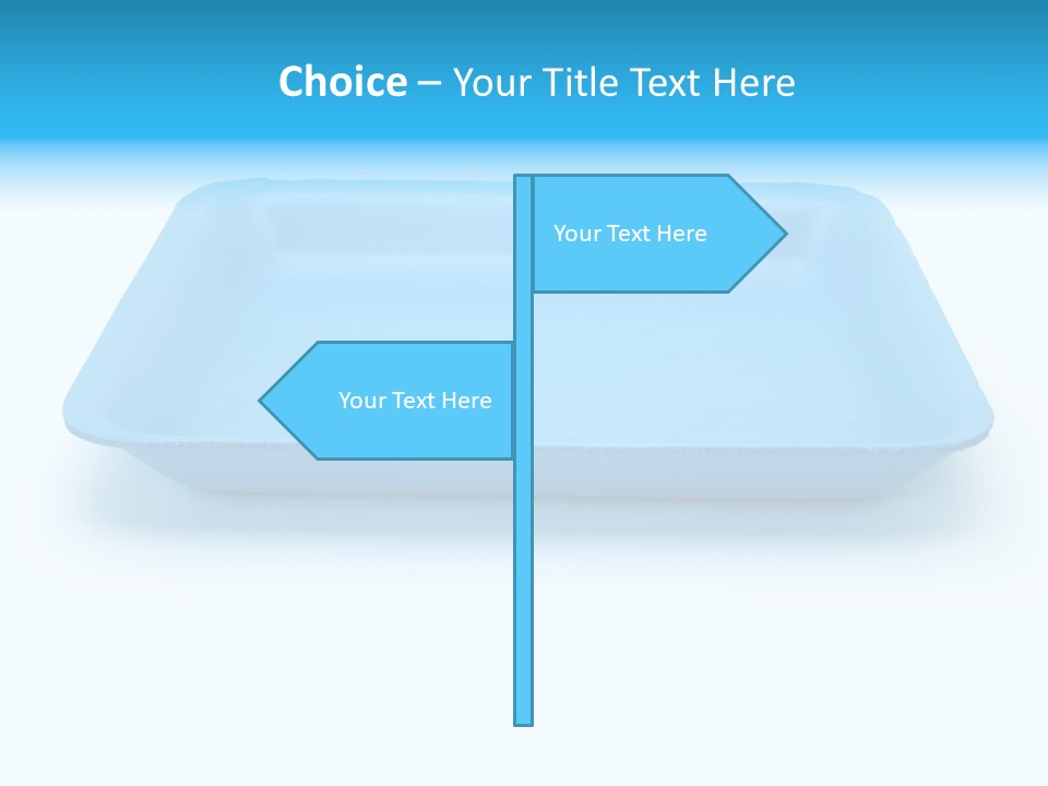 Single Object Wrapping Blue PowerPoint Template