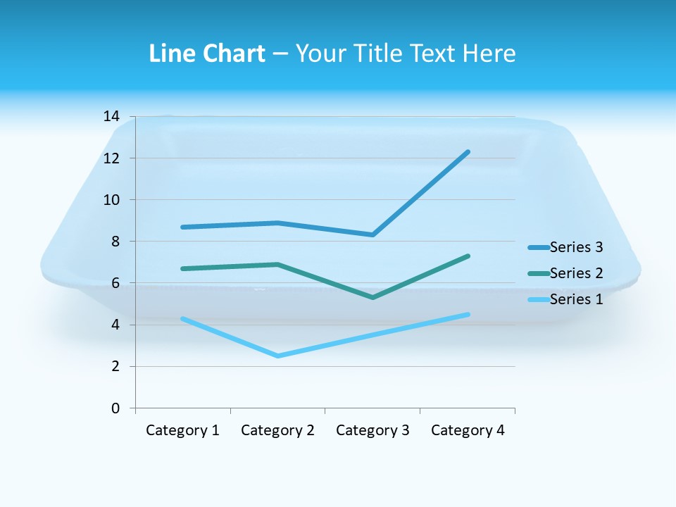 Single Object Wrapping Blue PowerPoint Template