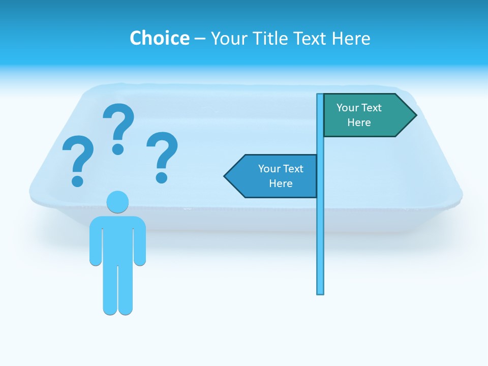 Single Object Wrapping Blue PowerPoint Template