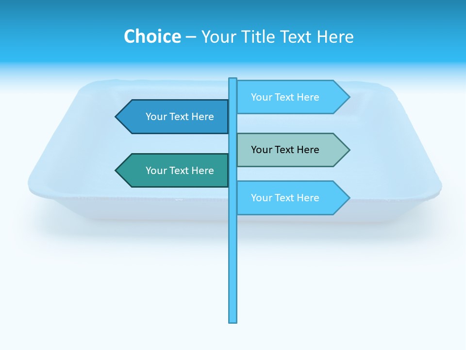 Single Object Wrapping Blue PowerPoint Template