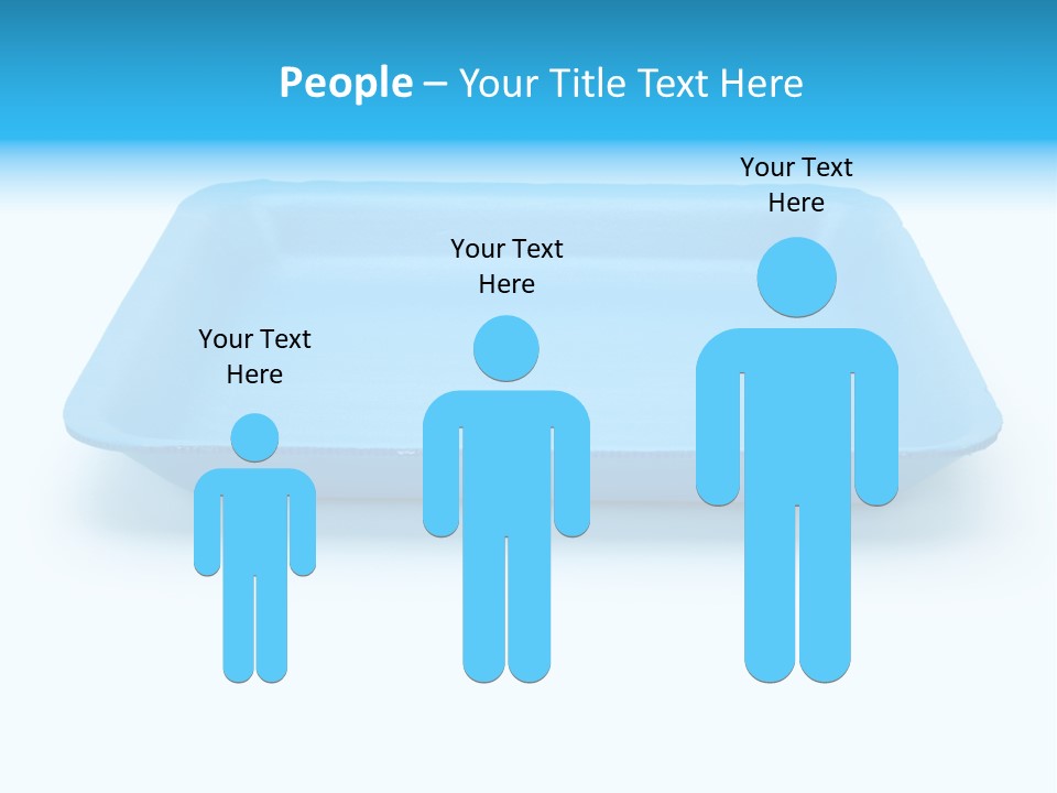 Single Object Wrapping Blue PowerPoint Template