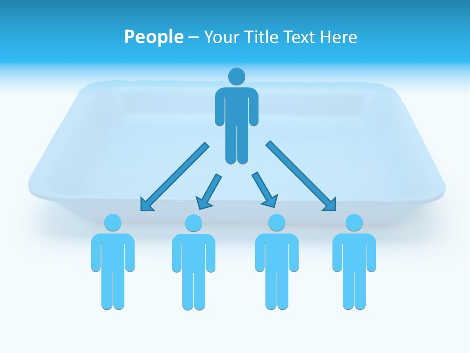 Single Object Wrapping Blue PowerPoint Template