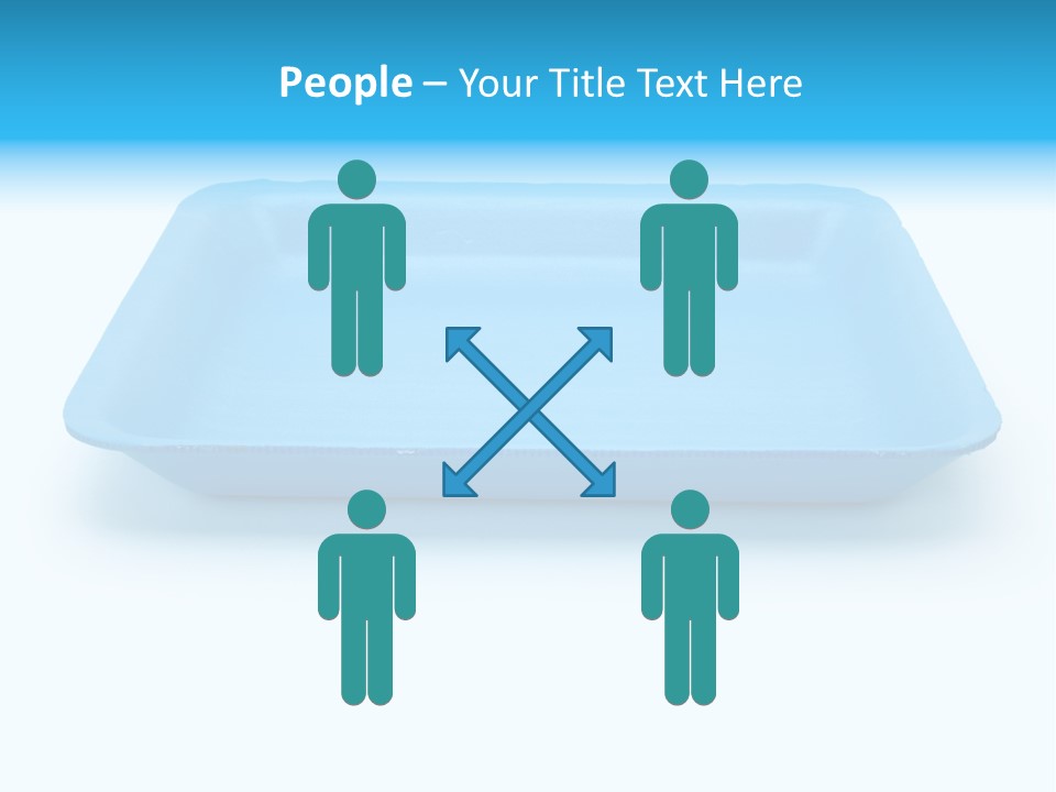 Single Object Wrapping Blue PowerPoint Template