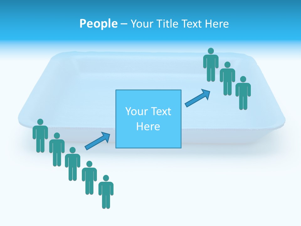 Single Object Wrapping Blue PowerPoint Template