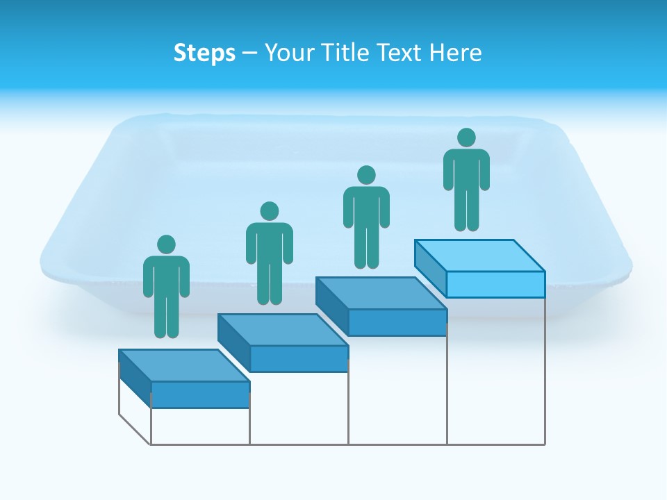 Single Object Wrapping Blue PowerPoint Template