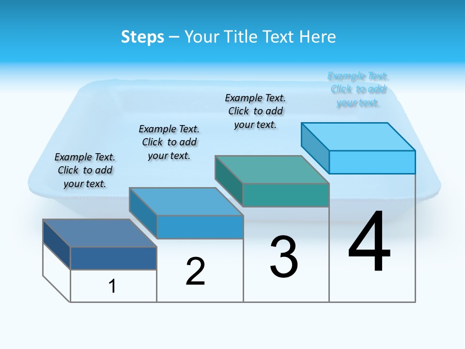 Single Object Wrapping Blue PowerPoint Template