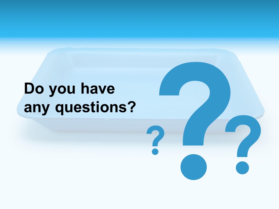 Single Object Wrapping Blue PowerPoint Template