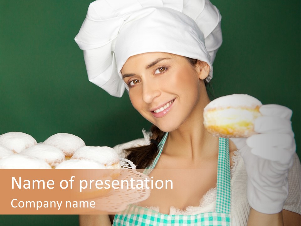 Jahreswechsel Lebensfroh Pfannkuchen PowerPoint Template