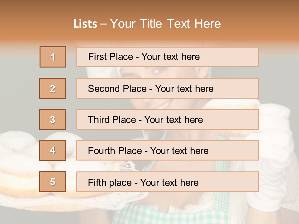 Jahreswechsel Lebensfroh Pfannkuchen PowerPoint Template