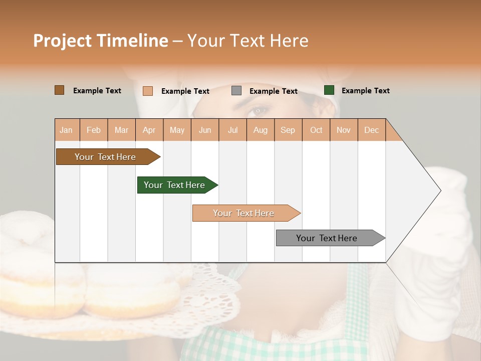Jahreswechsel Lebensfroh Pfannkuchen PowerPoint Template