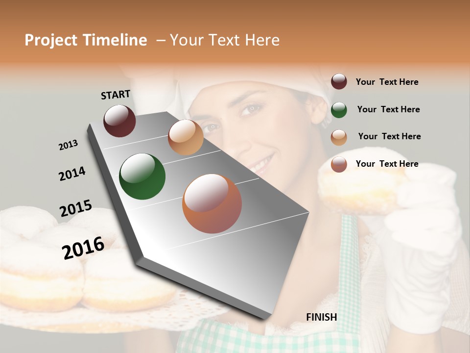 Jahreswechsel Lebensfroh Pfannkuchen PowerPoint Template