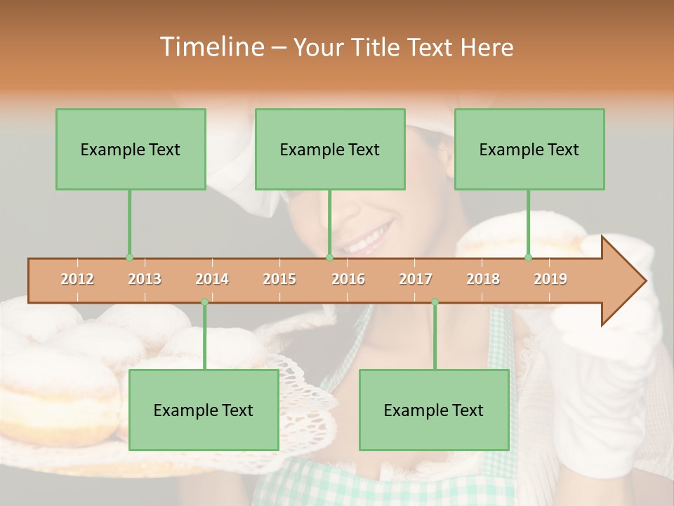 Jahreswechsel Lebensfroh Pfannkuchen PowerPoint Template