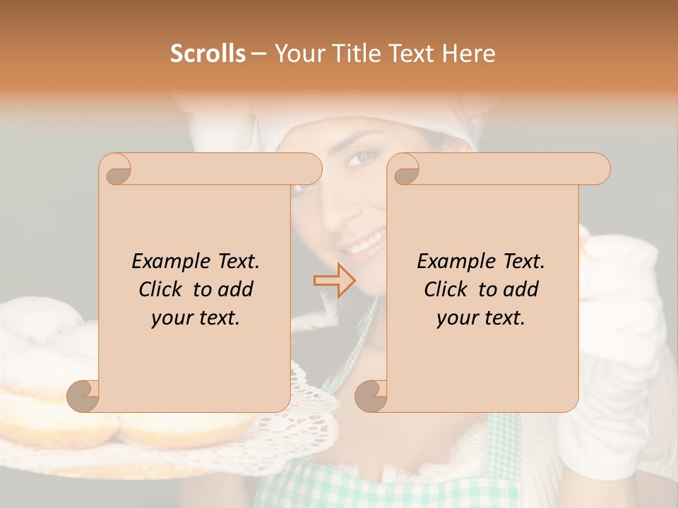 Jahreswechsel Lebensfroh Pfannkuchen PowerPoint Template