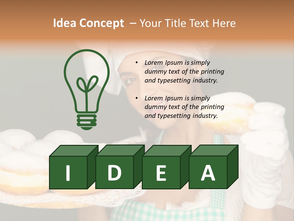 Jahreswechsel Lebensfroh Pfannkuchen PowerPoint Template