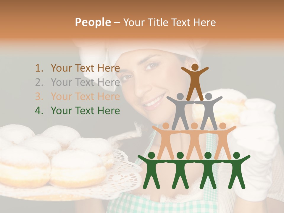 Jahreswechsel Lebensfroh Pfannkuchen PowerPoint Template