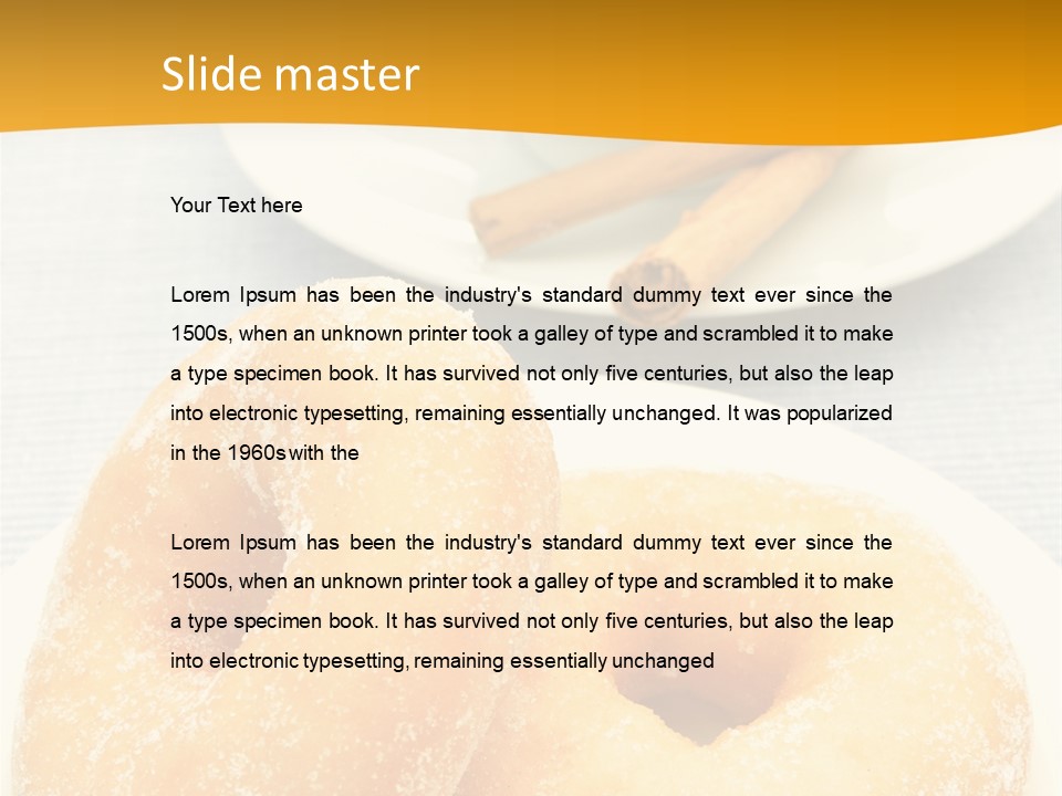 Cakesweettreatsnack Glazed Donutdoughnutcoffeeround PowerPoint Template