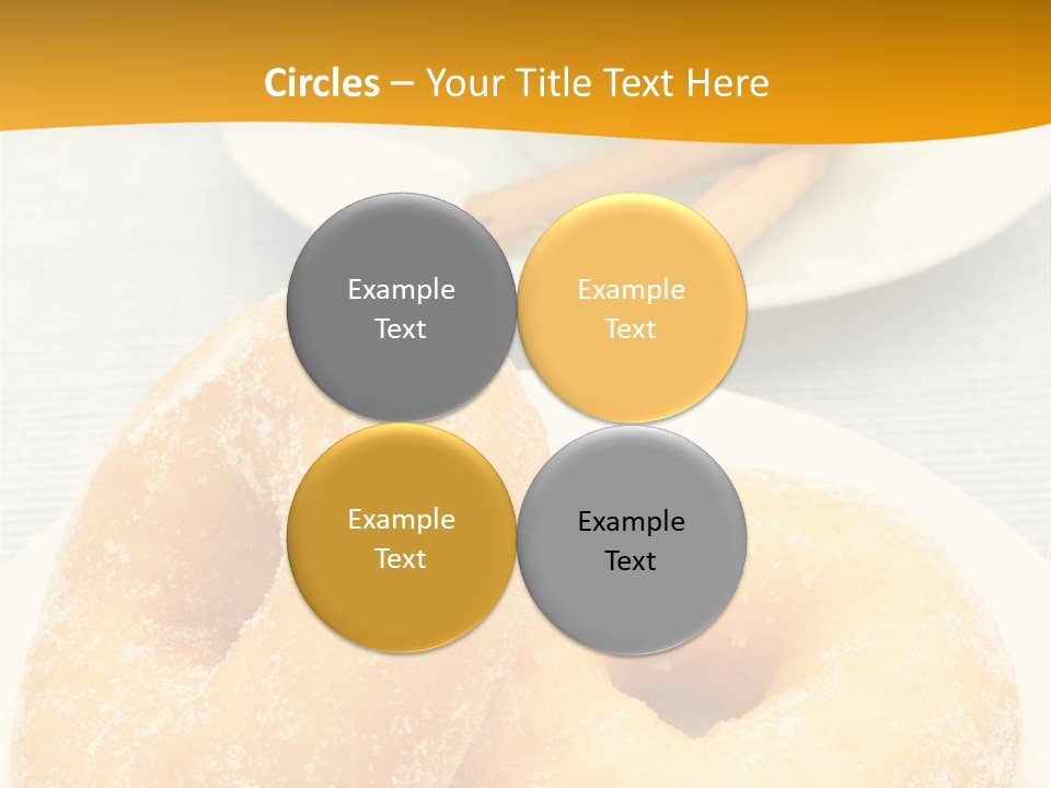 Cakesweettreatsnack Glazed Donutdoughnutcoffeeround PowerPoint Template