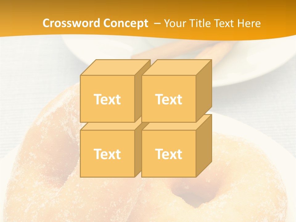 Cakesweettreatsnack Glazed Donutdoughnutcoffeeround PowerPoint Template