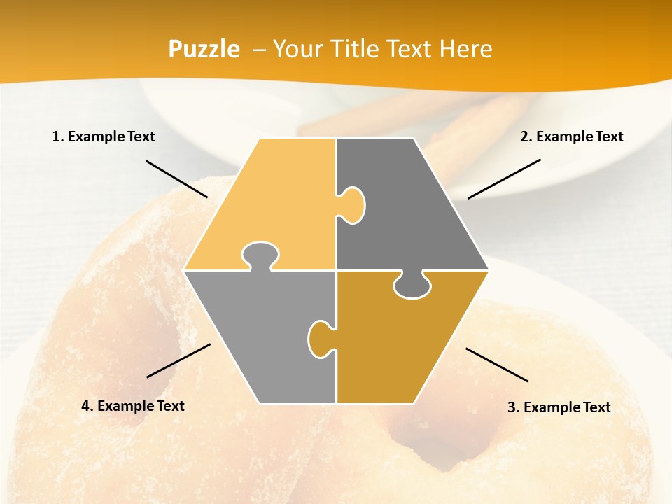 Cakesweettreatsnack Glazed Donutdoughnutcoffeeround PowerPoint Template