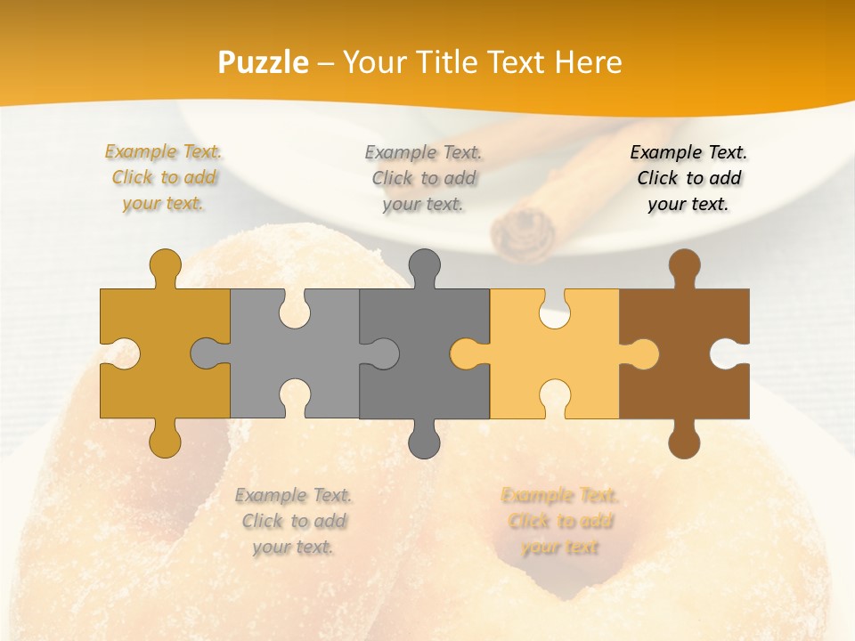 Cakesweettreatsnack Glazed Donutdoughnutcoffeeround PowerPoint Template