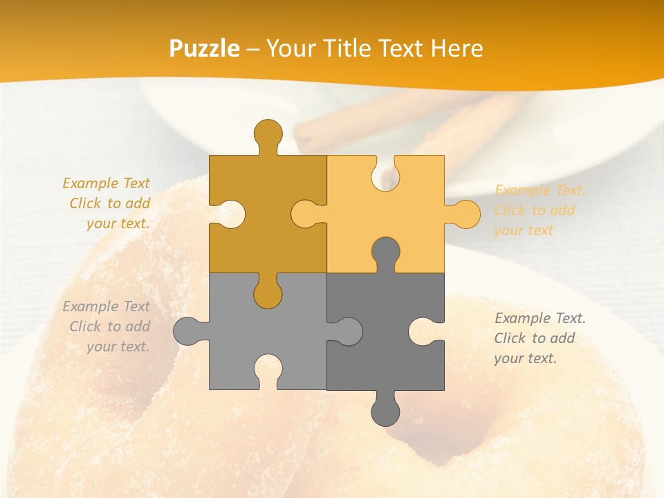 Cakesweettreatsnack Glazed Donutdoughnutcoffeeround PowerPoint Template