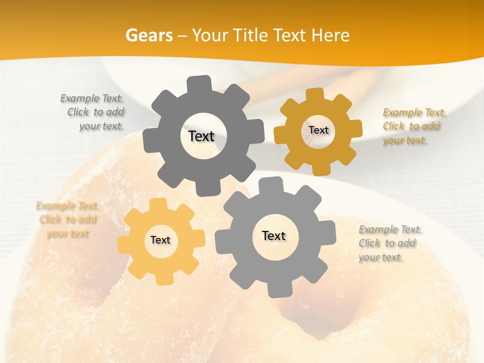 Cakesweettreatsnack Glazed Donutdoughnutcoffeeround PowerPoint Template