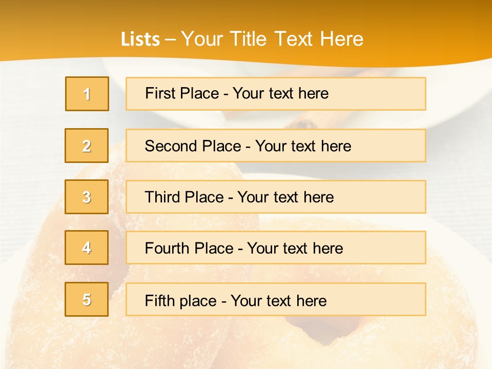 Cakesweettreatsnack Glazed Donutdoughnutcoffeeround PowerPoint Template
