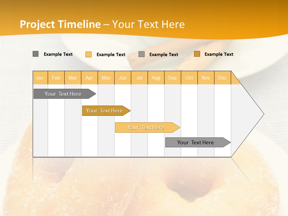 Cakesweettreatsnack Glazed Donutdoughnutcoffeeround PowerPoint Template
