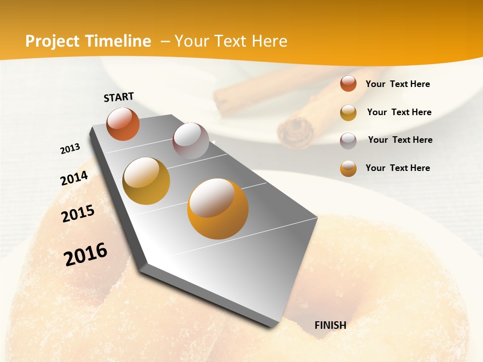 Cakesweettreatsnack Glazed Donutdoughnutcoffeeround PowerPoint Template