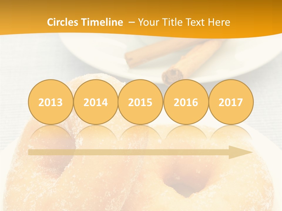 Cakesweettreatsnack Glazed Donutdoughnutcoffeeround PowerPoint Template