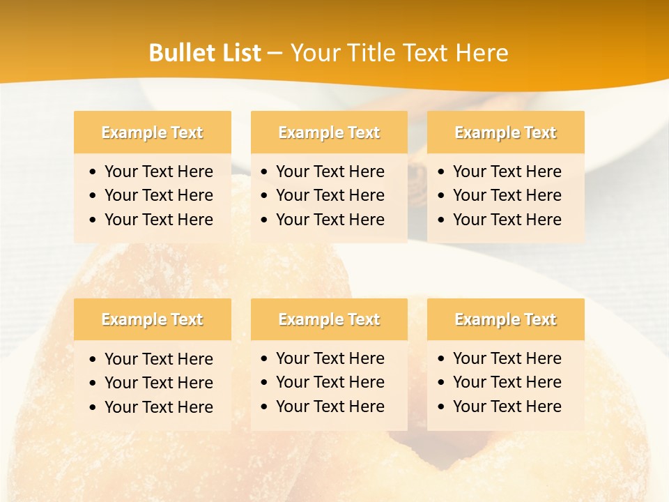 Cakesweettreatsnack Glazed Donutdoughnutcoffeeround PowerPoint Template