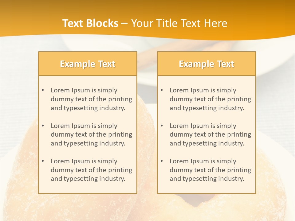 Cakesweettreatsnack Glazed Donutdoughnutcoffeeround PowerPoint Template