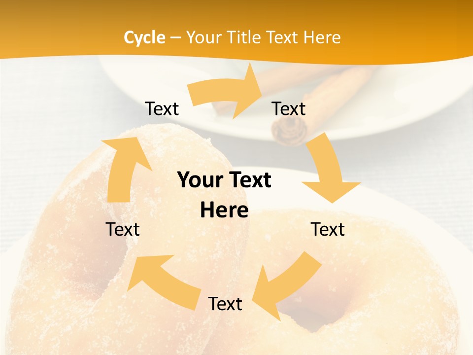 Cakesweettreatsnack Glazed Donutdoughnutcoffeeround PowerPoint Template