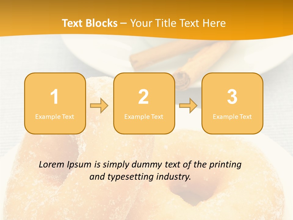 Cakesweettreatsnack Glazed Donutdoughnutcoffeeround PowerPoint Template